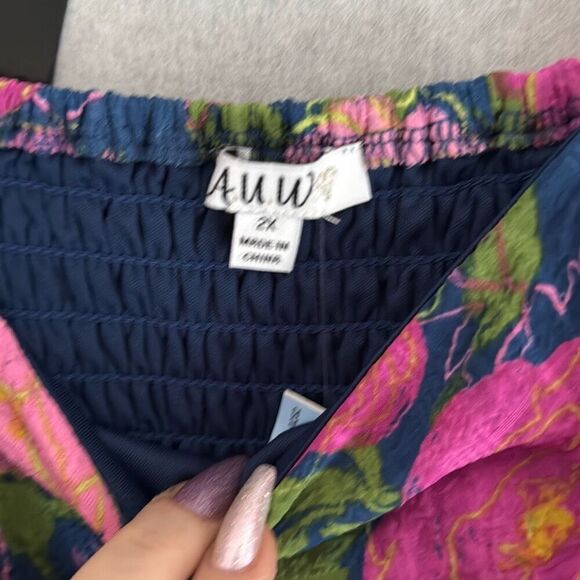 NWT , A.U.W. Spring, Summer Dress. Size 2X - Picture 5 of 7